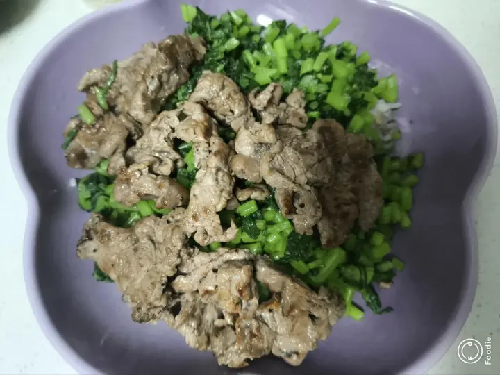 茼蒿牛肉菜饭 第 7 步