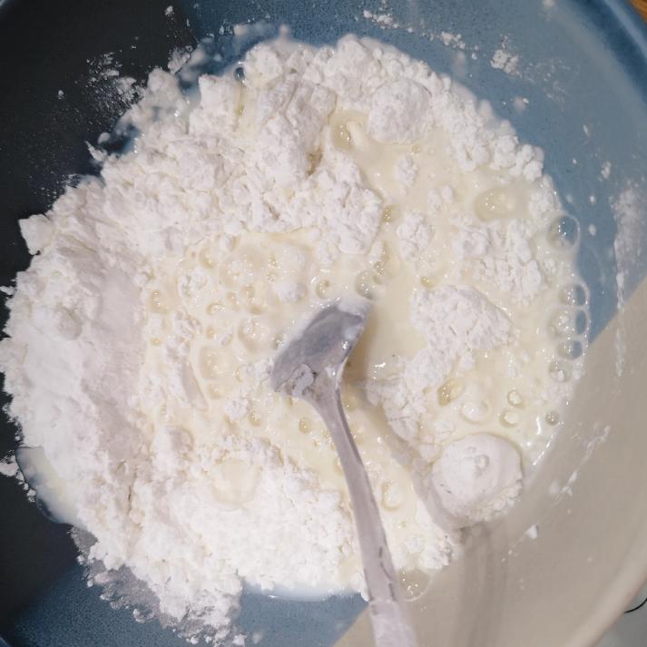 免揉薄皮糯米红豆饼 第 1 步