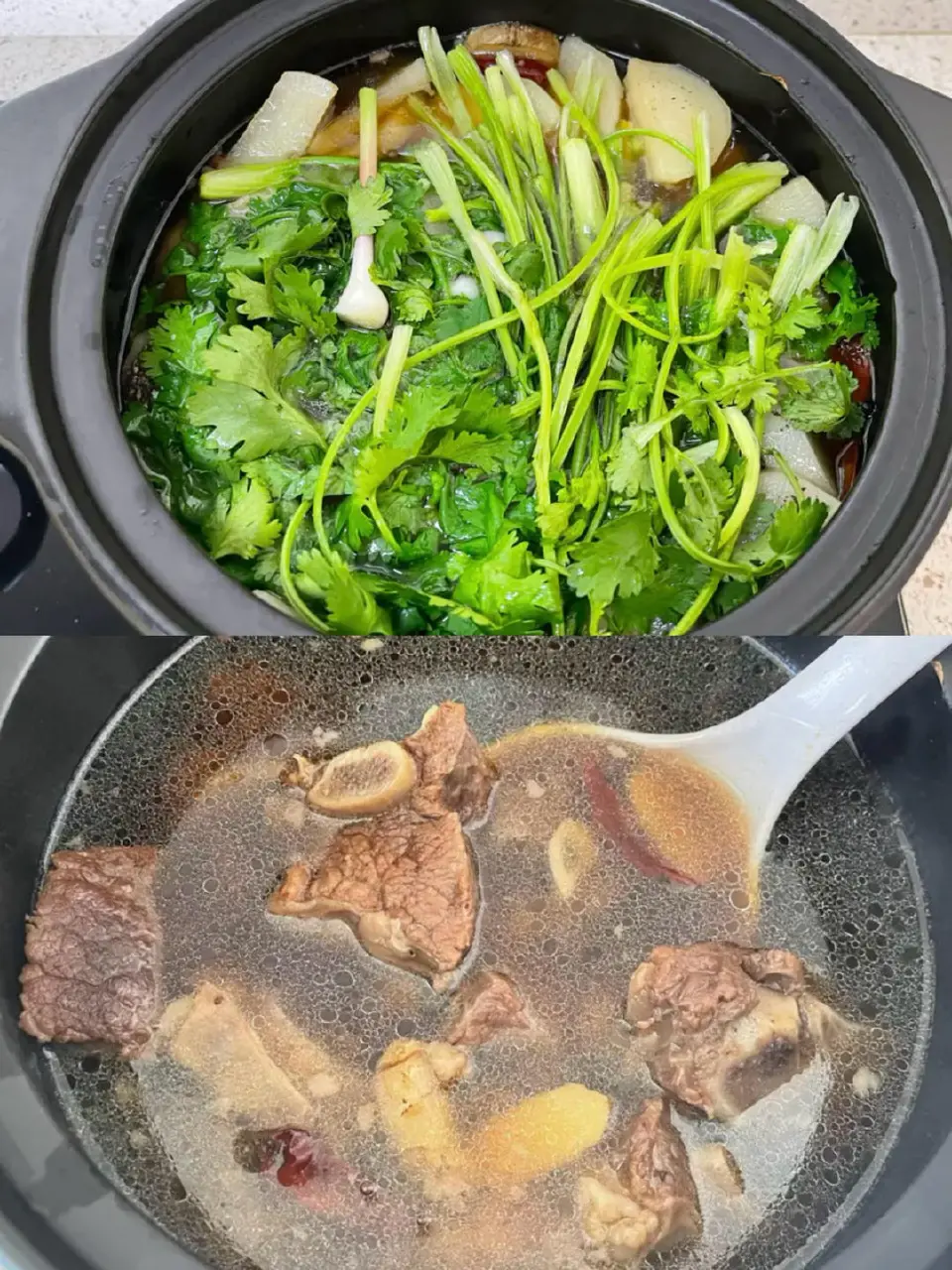 牛肋骨炖白萝卜成品图
