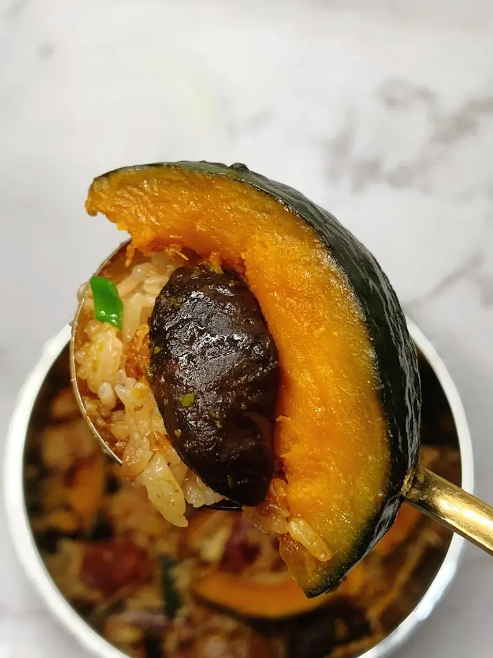 南瓜板栗焖饭 第 1 步