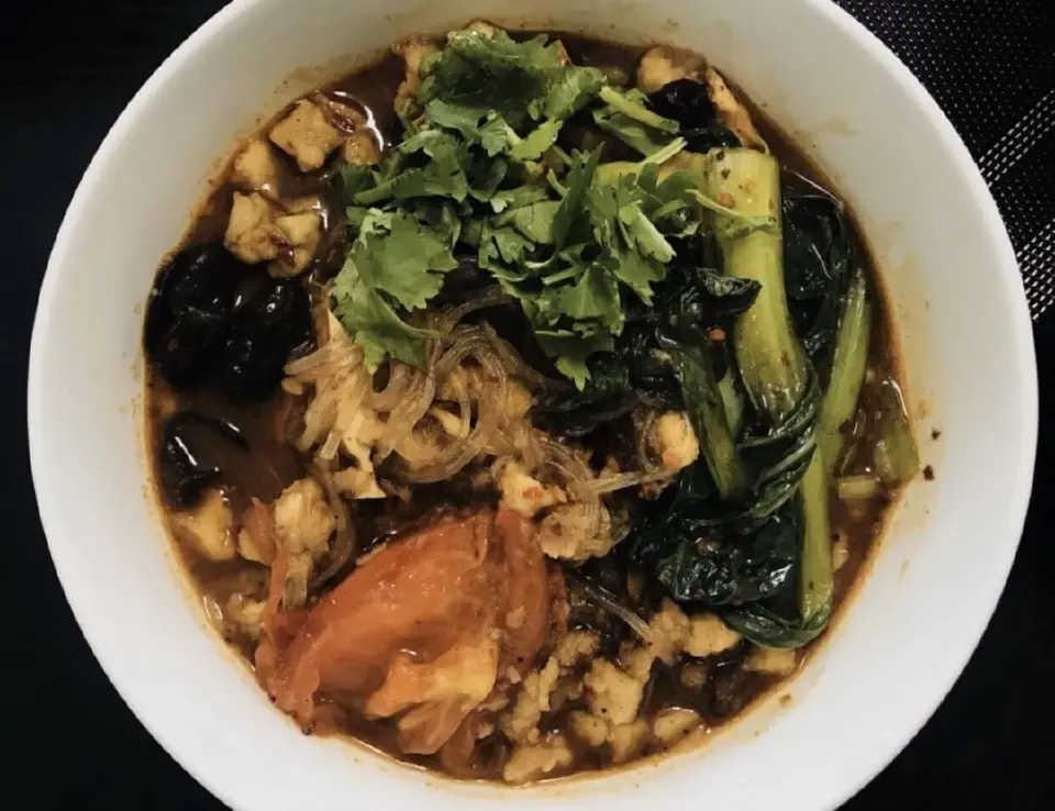 牛肉小炒泡馍成品图