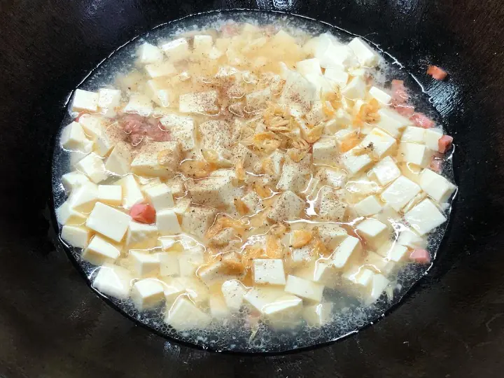 火腿虾皮豆腐羹 第 6 步