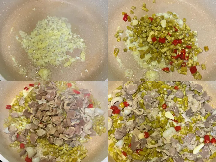 酸豆角炒鸡胗 第 5 步