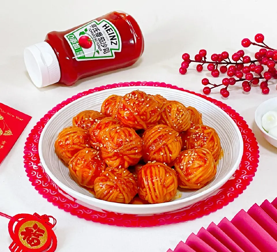 糖醋金线鹌鹑蛋成品图