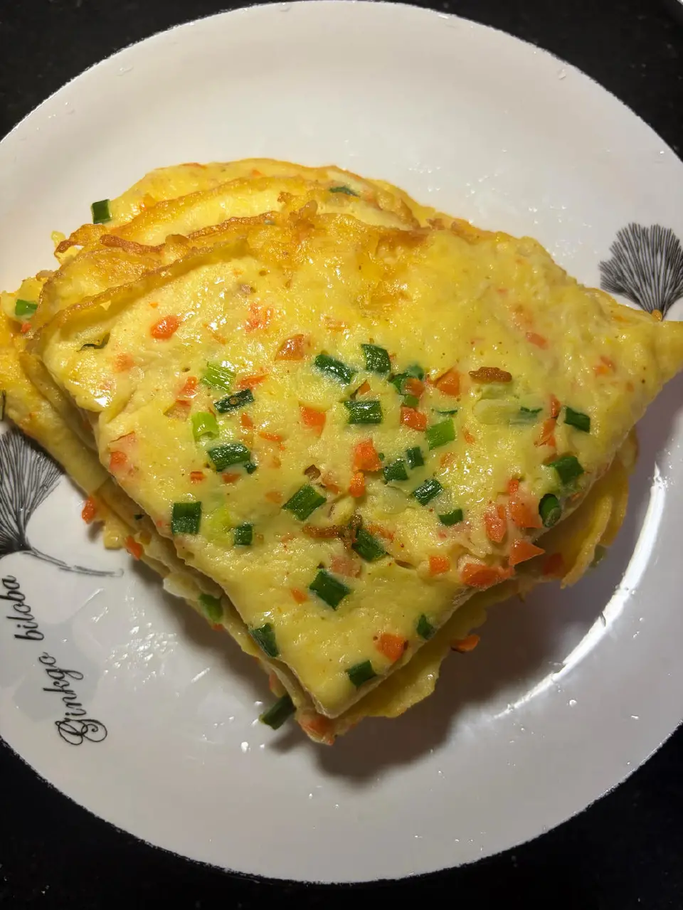 葱花鸡蛋饼成品图