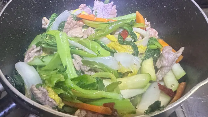杂菜炒肉 第 9 步