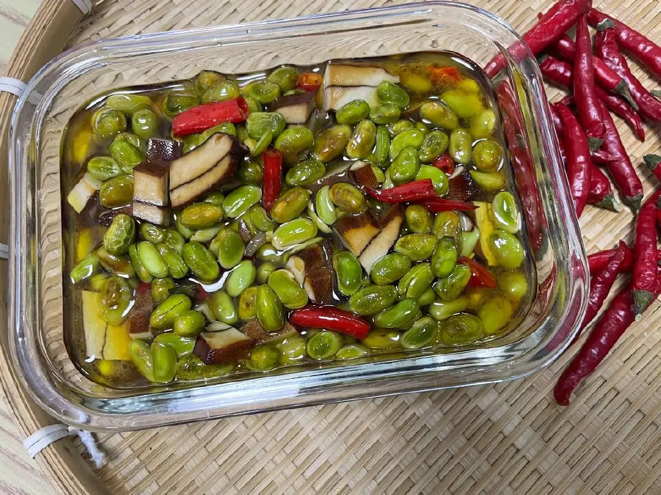 毛豆炒香干成品图