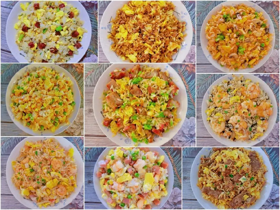 花式蛋炒饭合集成品图