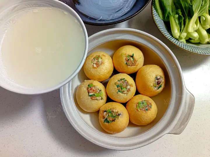 油面筋塞肉粉丝煲 第 9 步