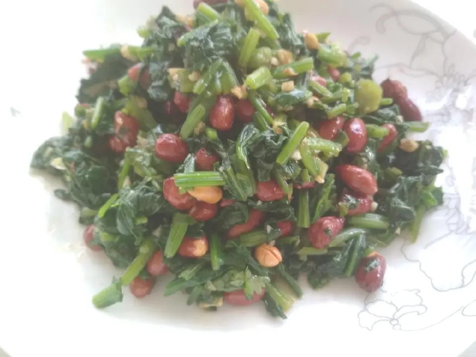 果仁菠菜成品图