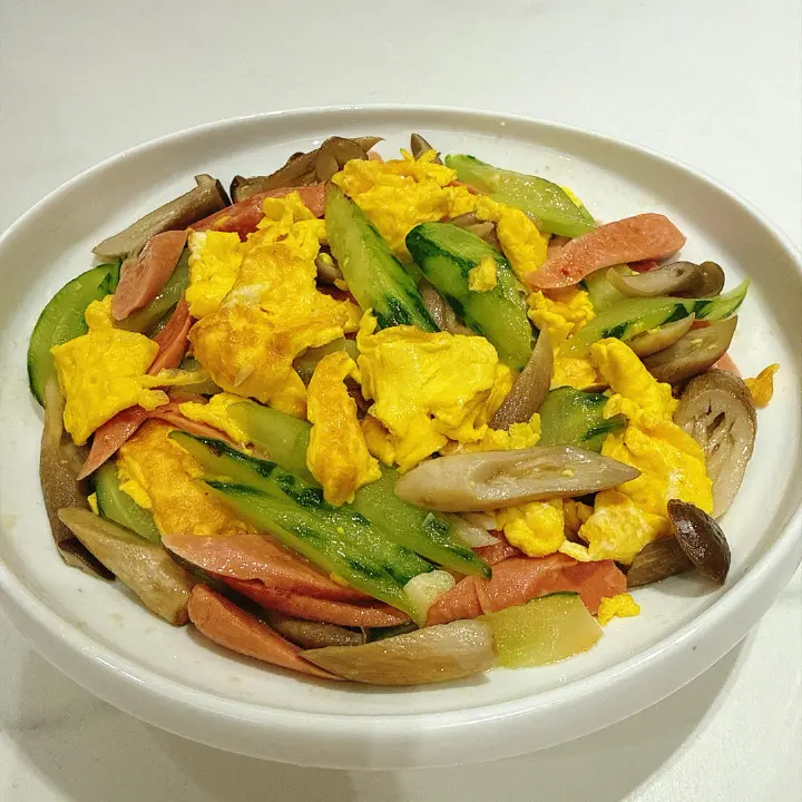 菌菇火腿炒鸡蛋 第 33 步