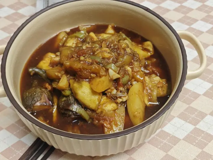 高压锅土豆烧茄子 第 6 步