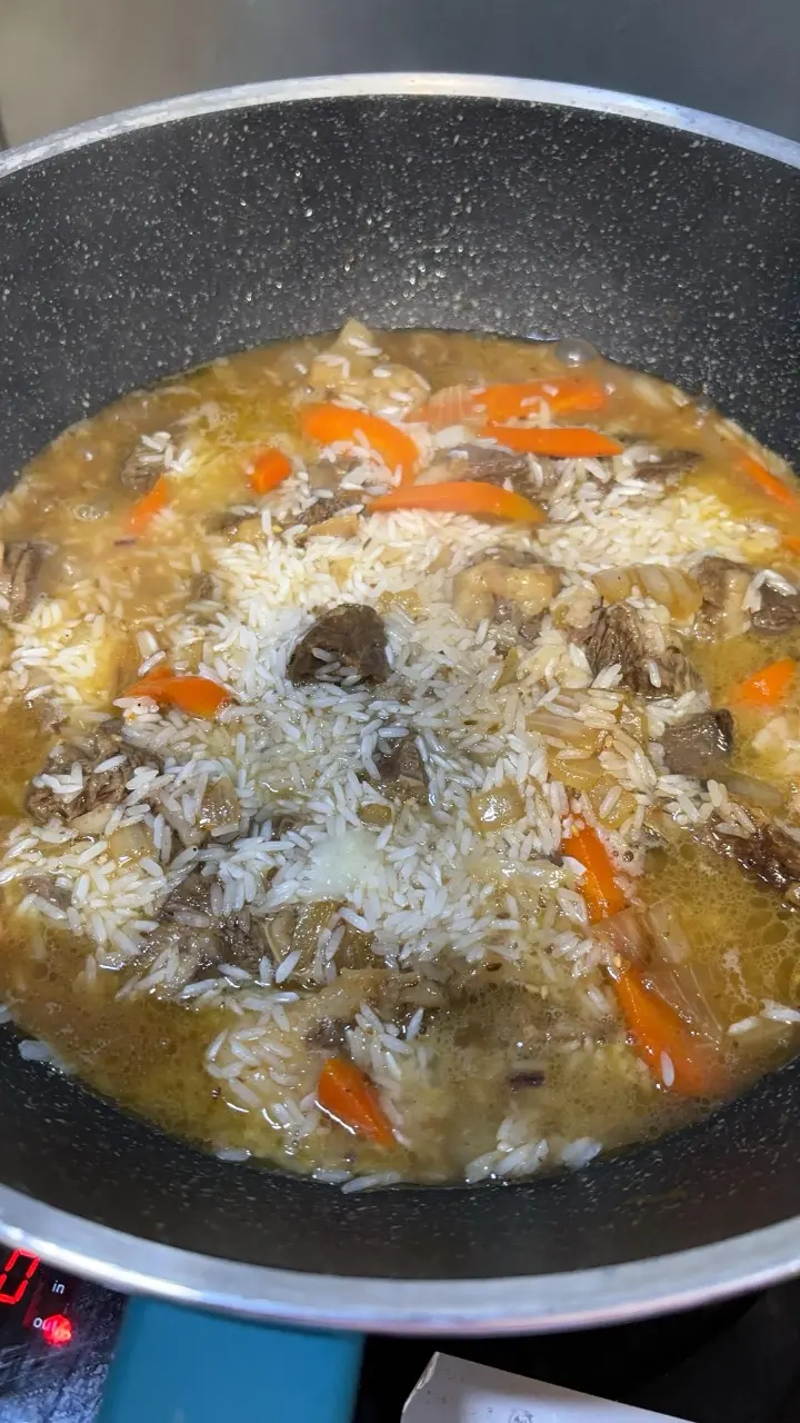 快手牛腩手抓饭 第 1 步