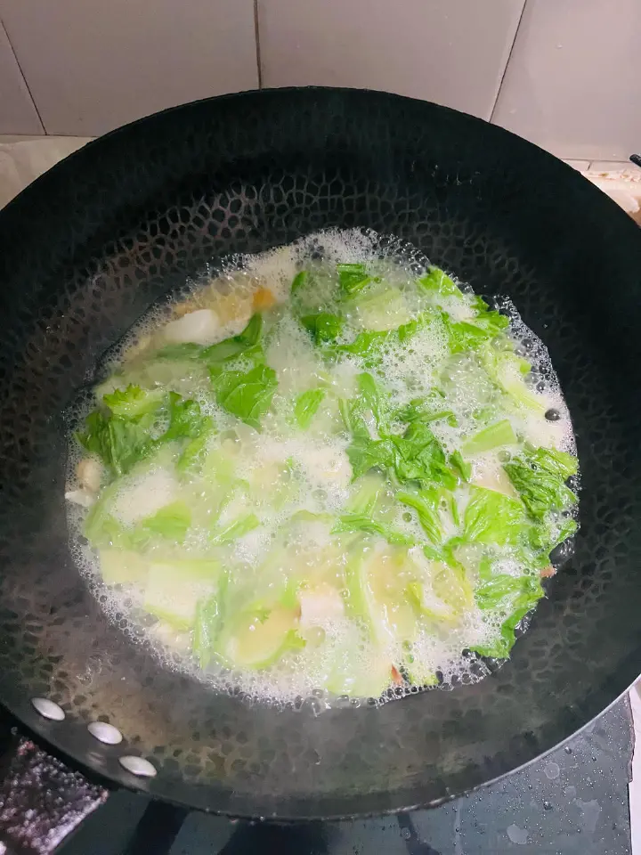 咸鸭蛋芥菜汤 第 7 步