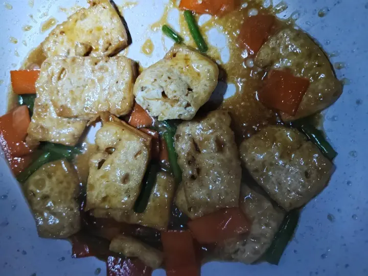炸豆腐烧蒜苔 第 11 步