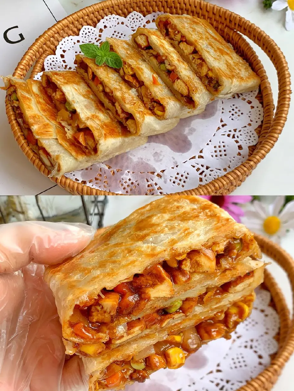 懒人版鸡肉馅饼成品图