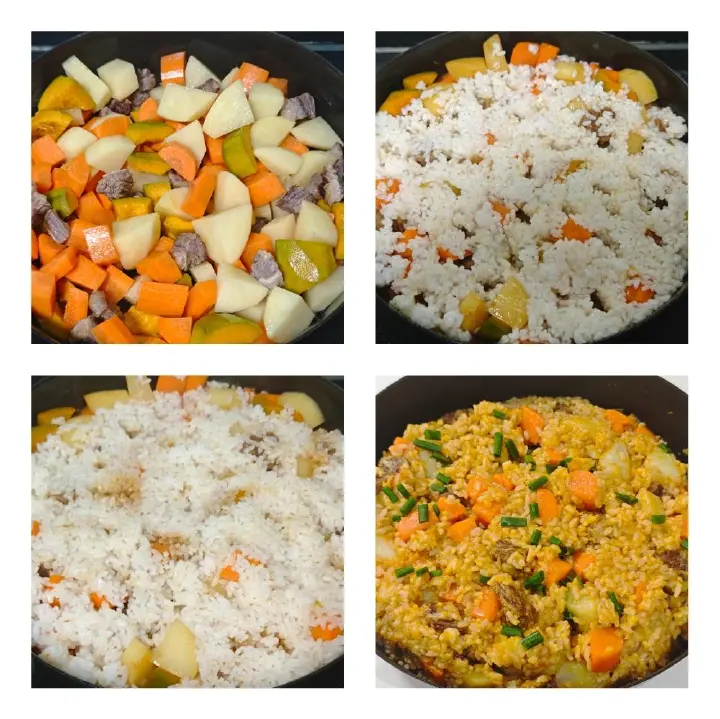 牛肉土豆南瓜烩饭 第 6 步
