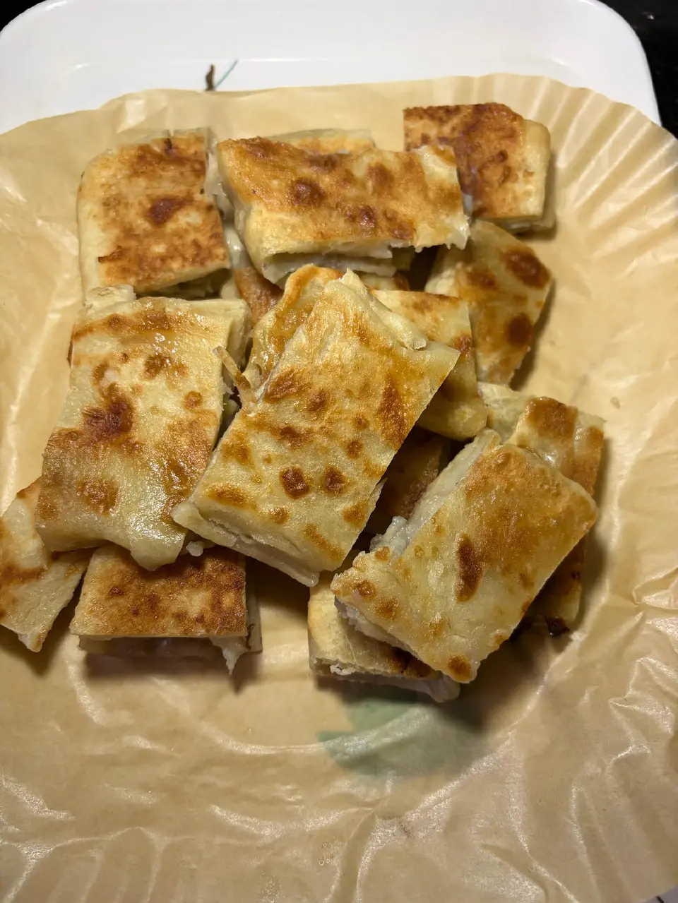 平底锅香蕉饼成品图