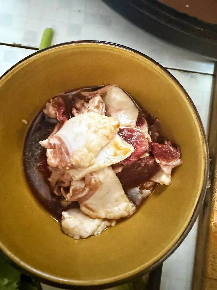 扁豆炒肉 第 1 步