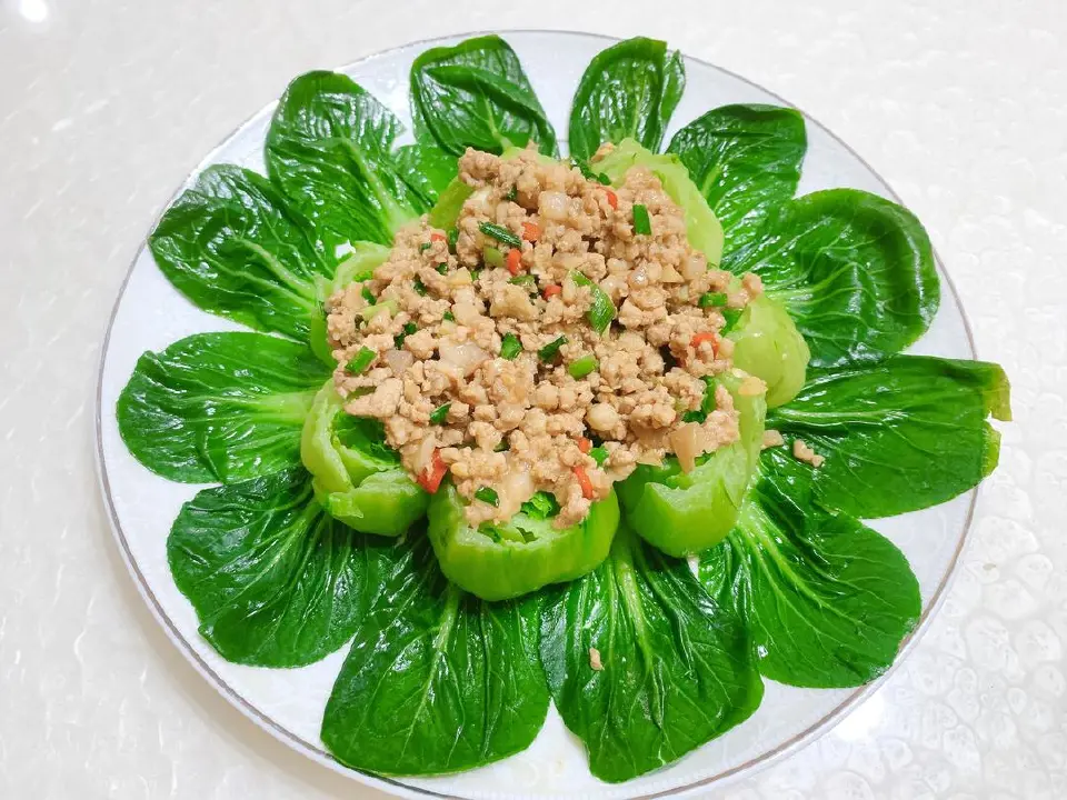 肉末上海青成品图