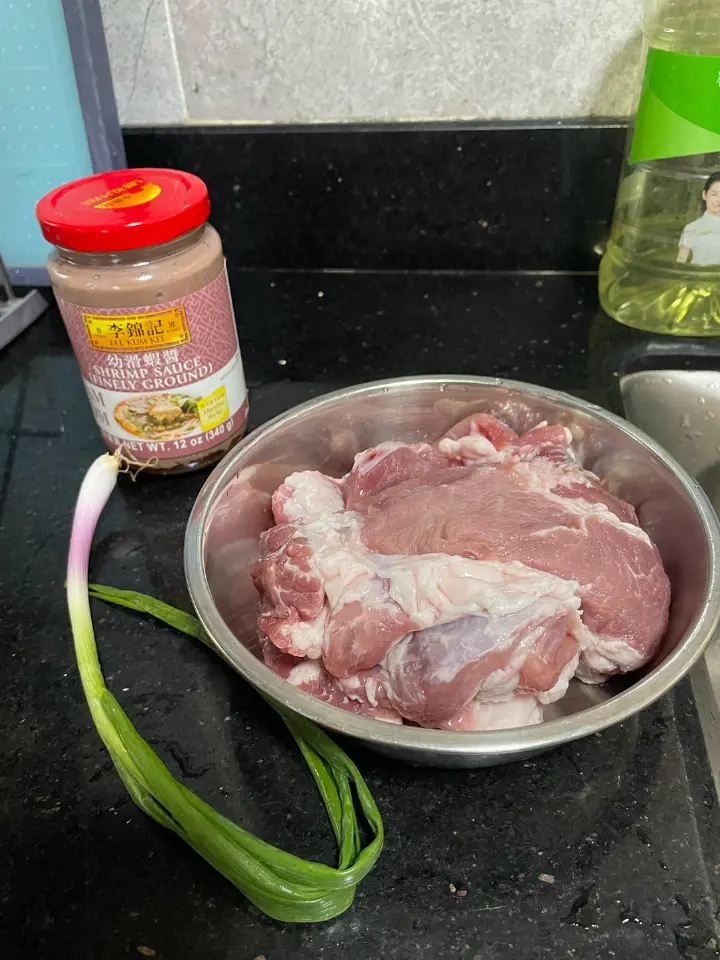 虾酱蒸猪肉 第 1 步