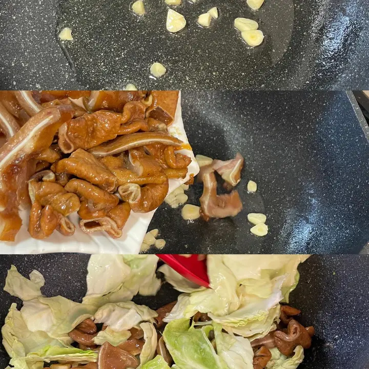 包菜炒卤味 第 4 步