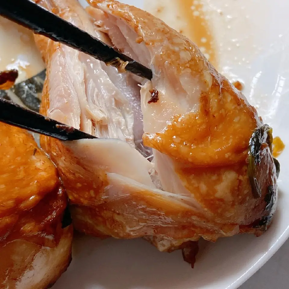 电饭煲焖鸡腿成品图