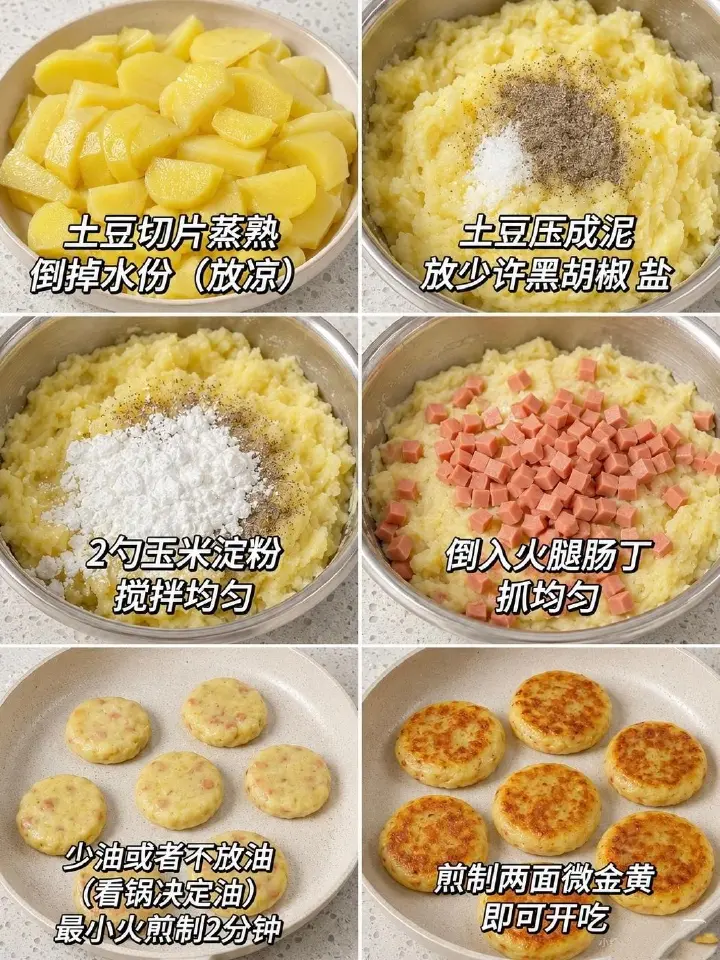 土豆香肠饼 第 4 步