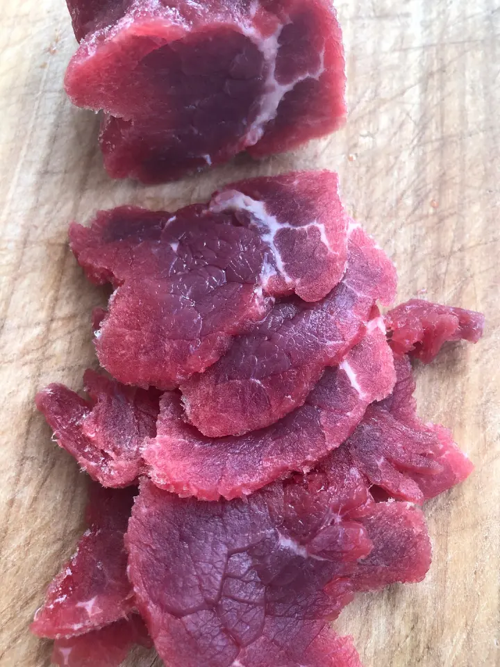 快手嫩滑腌牛肉 第 1 步