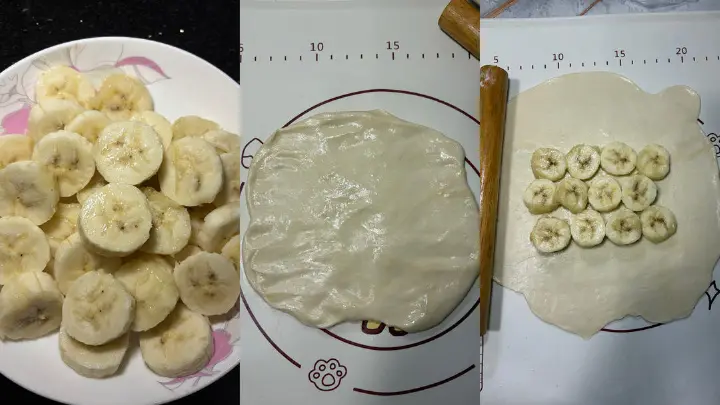 平底锅香蕉饼 第 4 步