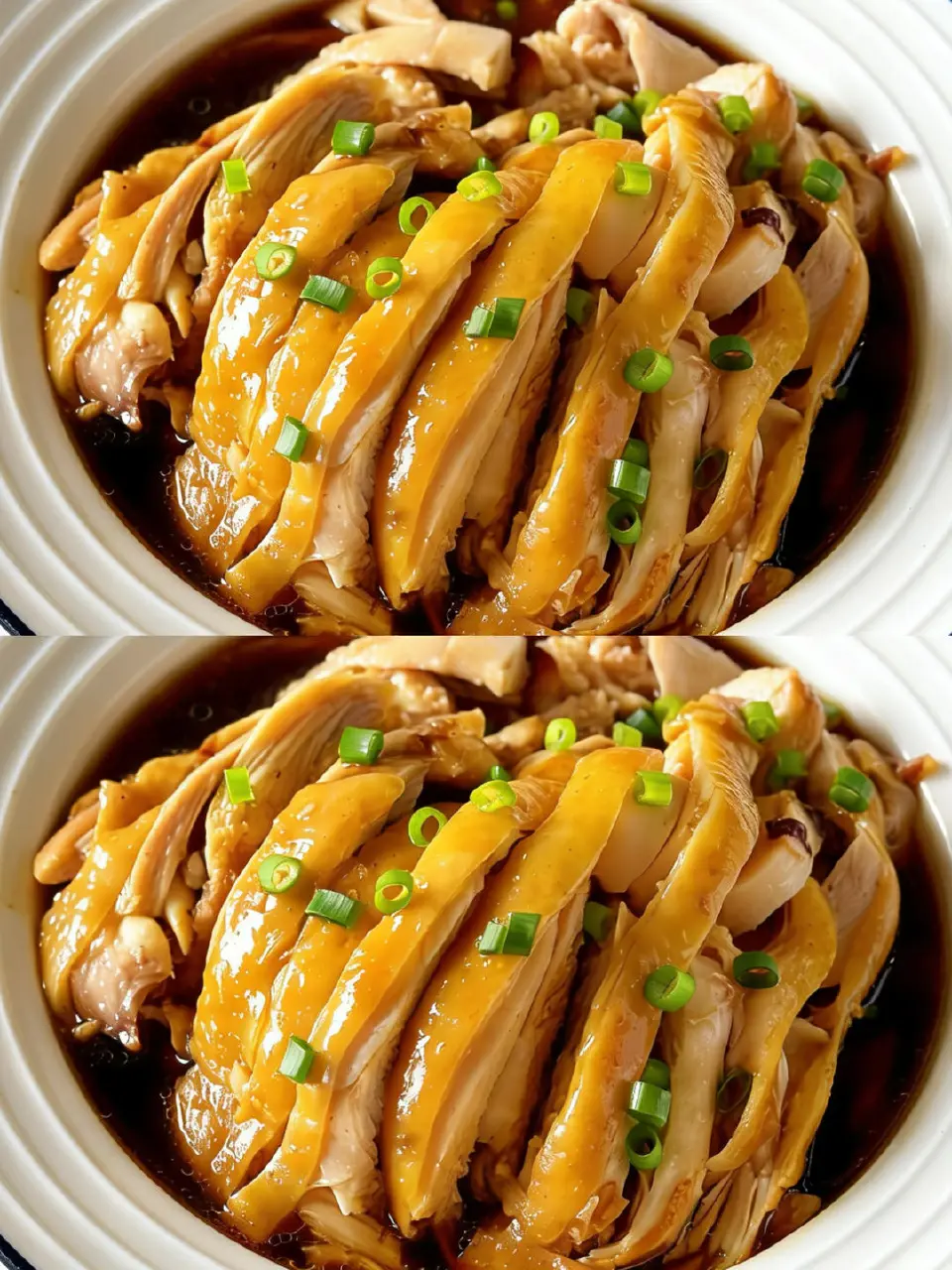 电饭煲葱油焖鸡成品图
