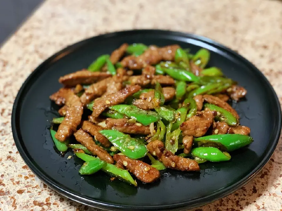 杭椒牛柳成品图