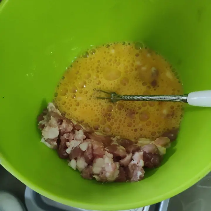 青菜肉蛋饼 第 1 步