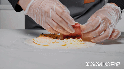 空气炸锅手抓饼三明治 第 5 步