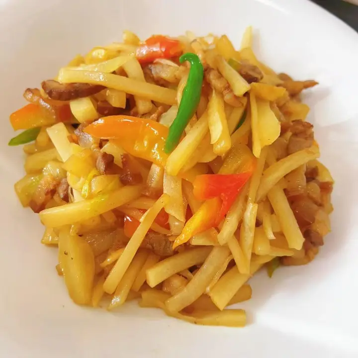 酱腊肉炒佛手瓜 第 10 步