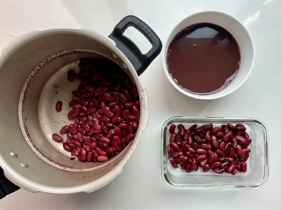 快手蜜豆与白芸豆沙成品图